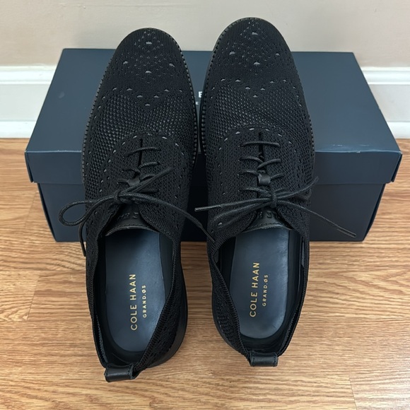 Cole Haan Men's OriginalGrand Wingtip Oxford Black Style C28443 - Picture 5 of 8